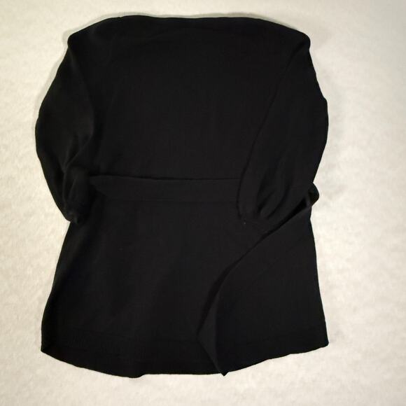 Lane Bryant Black Tunic Sweater Tie Waist Long Sleeve Size 18/20 Plus Soft - Picture 6 of 6